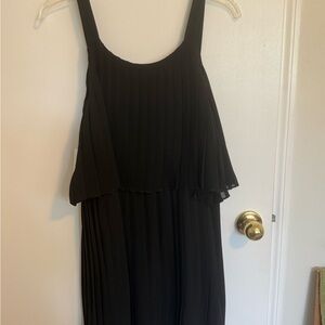 Elegant Black Pleated Dress